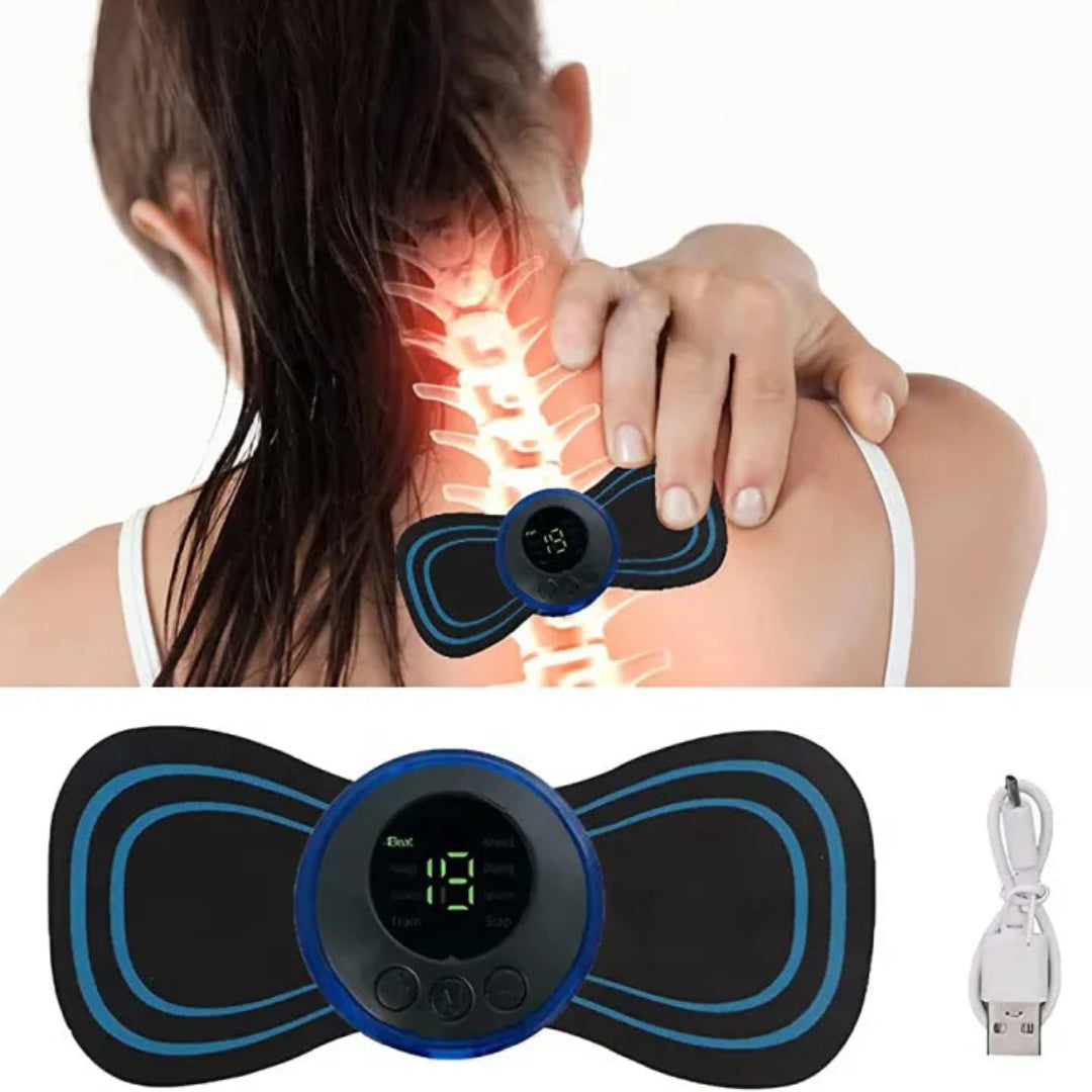 Portable EMS Mini Electric Neck Back Body Massager Cervical Electric Neck Back Massager Muscle Therapy Pressure Pain