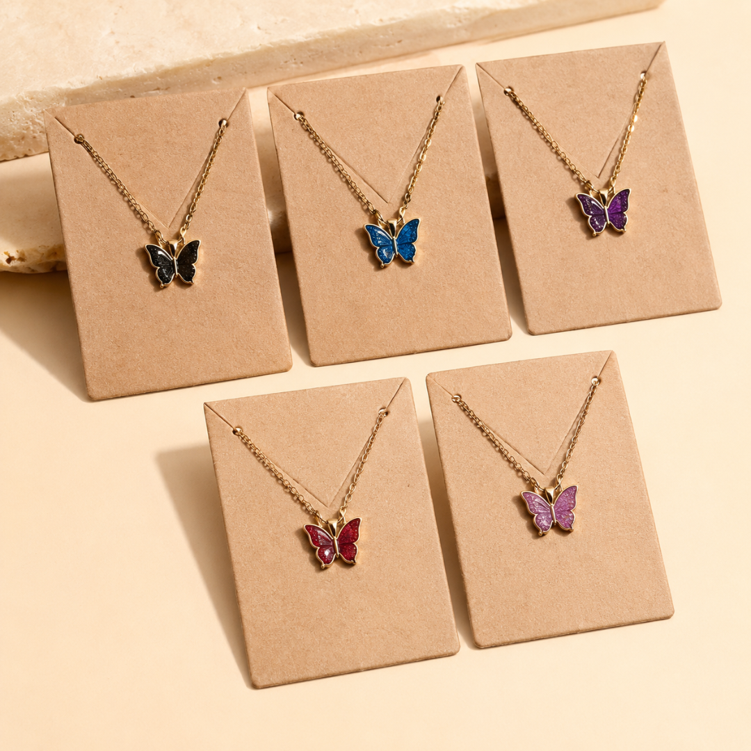 Enacolor Korean Ins Butterfly Necklace Pendant Beauty Girls Colors